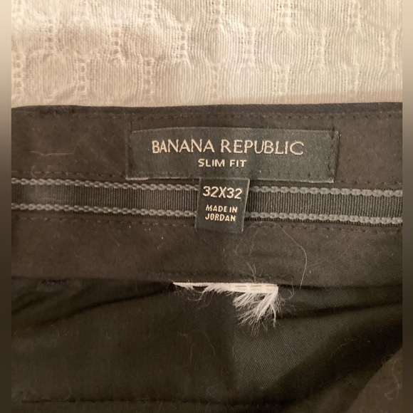 Banana Republic slim fit black cotton dress pants, 32x32 - Picture 6 of 7